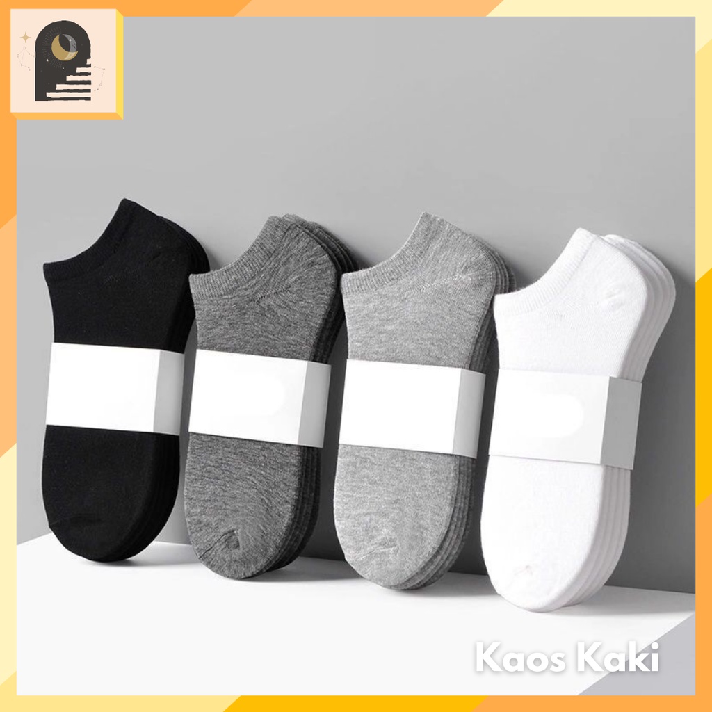 Kaos Kaki Either Pria Kaos Kaki Pendek Kaos Kaki Polos Kaos Kaki Hitam Abu Putih