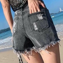 cewek_id Hotpants highwaist celana pendek jeans wanita korean style ripped jeans celana pendek denim cewek kekinian