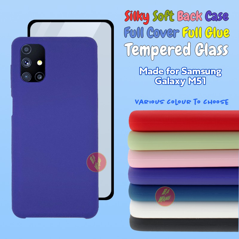 Soft Case SoftCase SAMSUNG M51 Silky Anti Gores Tempered Glass