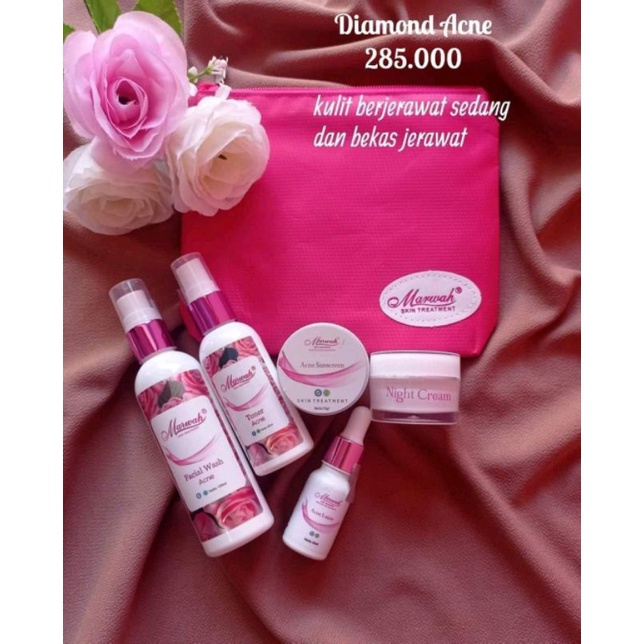 MARWAH DIAMOND ACNE SPESIAL Paket Perawatan Wajah Untuk Kulit Berjerawat Skincare Acne Premium