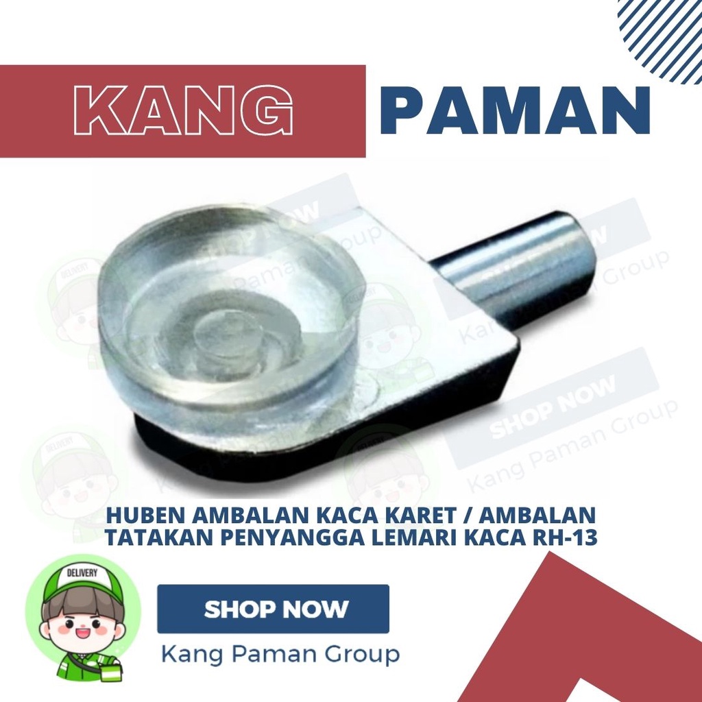 HUBEN Ambalan Kaca Karet / Ambalan Tatakan Penyangga Lemari Kaca RH-13