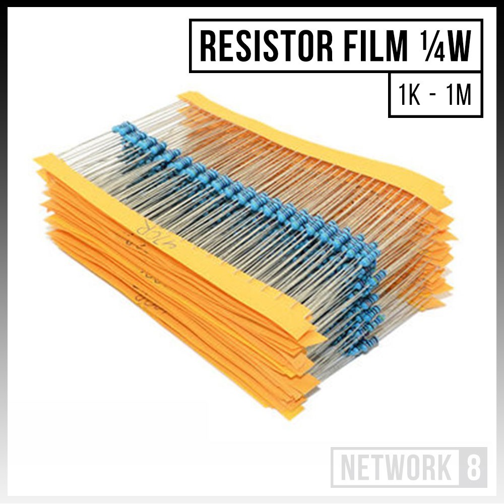 RESISTOR 1/4W METAL FILM 1K 2K2 2K4 4K7 10K 22K 47K 33K 390K 470K 680K OHM R 1/4 WATT 1%