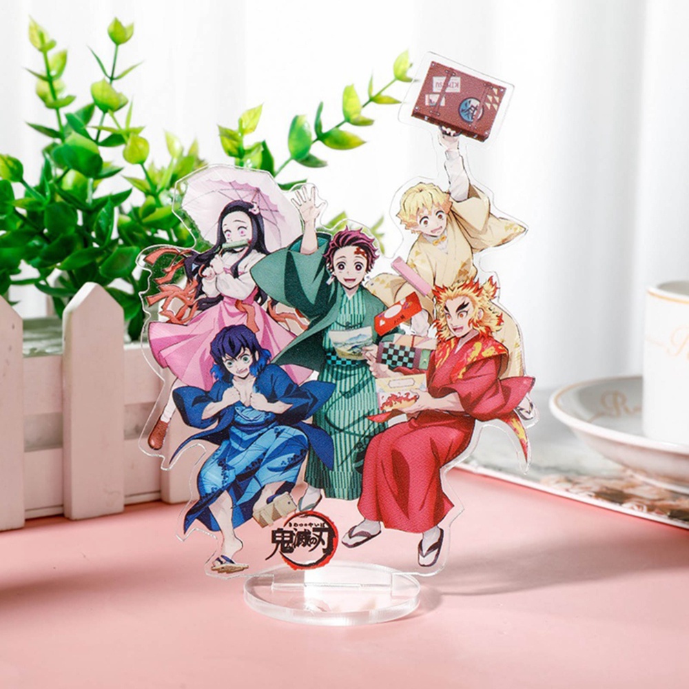 Needway  Zenitsu Acrylic Stand Inosuke Desktop Stand Anime Demon Slayer Kamado Kimetsu No Yaiba Tanjirou Nezuko Action Figures Giyuu Stand Plates