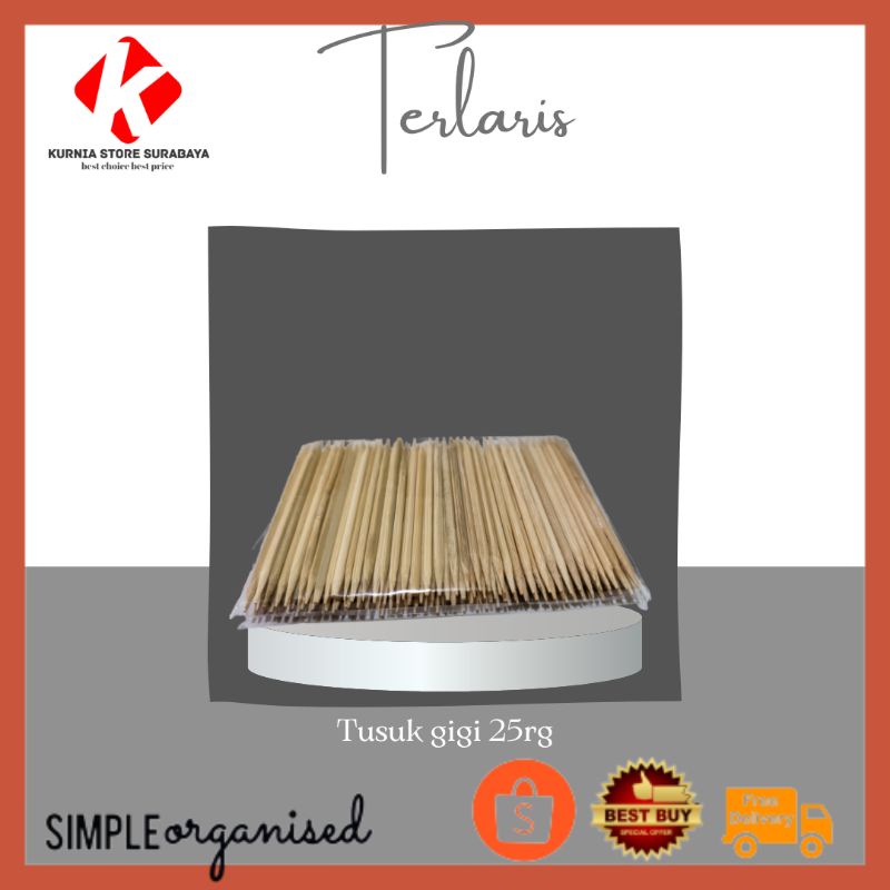 Jual Tusuk Gigi Bambu Kemasan Gr Per Pack Shopee Indonesia