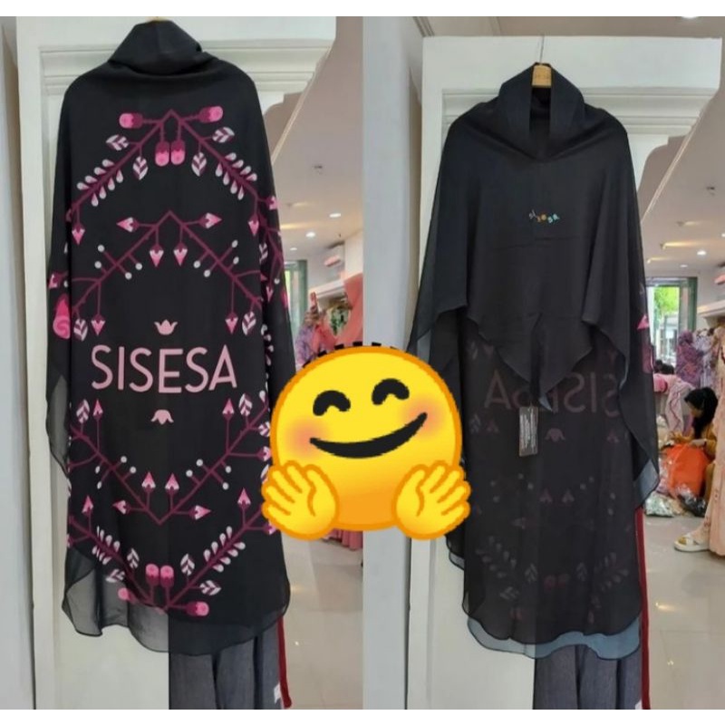 Khimar Sisesa terbaru hitam