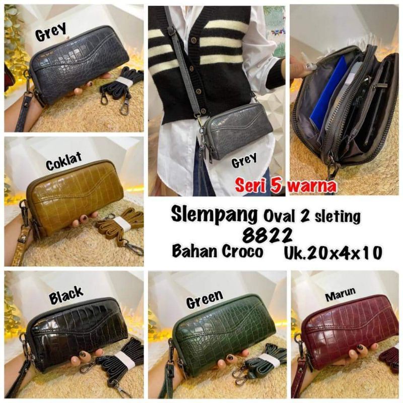 NEW ITEM tas selempang crocco 2 sleting import