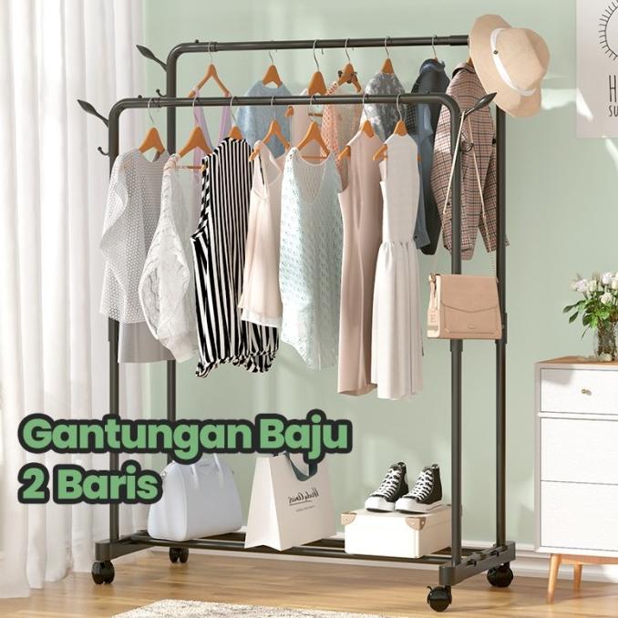 Gw737 Greenland Rak Baju Gantung Besi Jemuran Baju Gawang Stand Hanger Cissantha