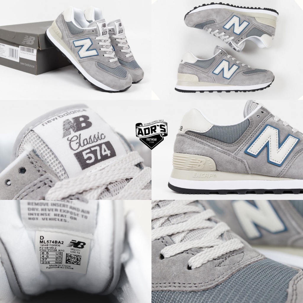 Sepatu Sneaker New Balance ML574BA2 Steel Grey Made in china Premium