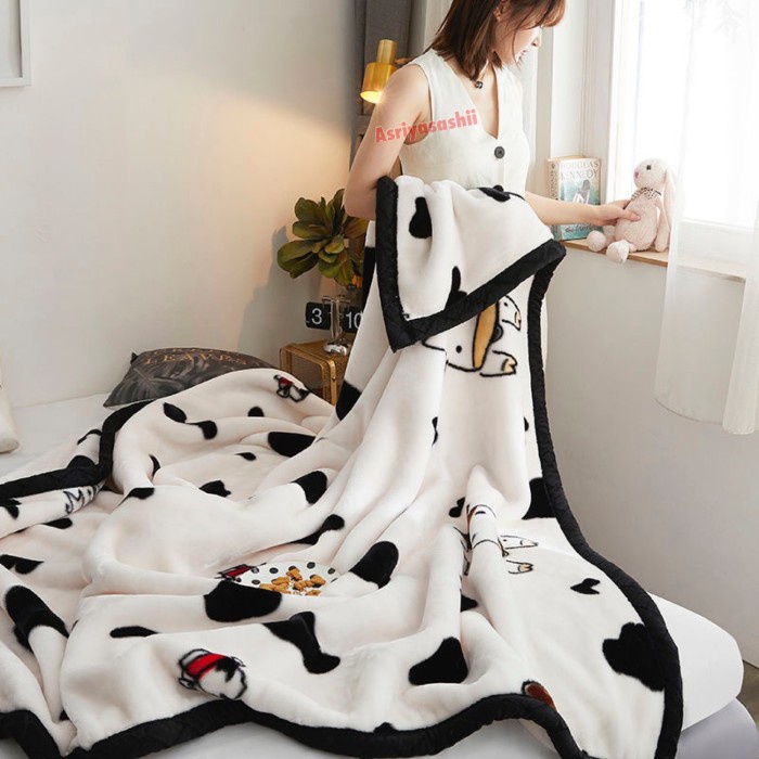 Selimut Dewasa Selimut impor Bulu halus termurah motif macan dewasa keren 150x200 - SAPI150(B6B0) Se