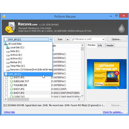 [FULL VERSION] PC Software Recuva File Recovery - GARANSI AKTIVASI