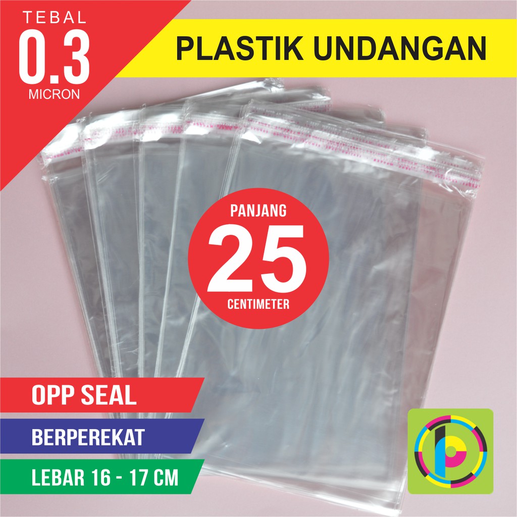  Plastik  Undangan  OPP Seal Perekat Uk 10 11 12 13 14 15 