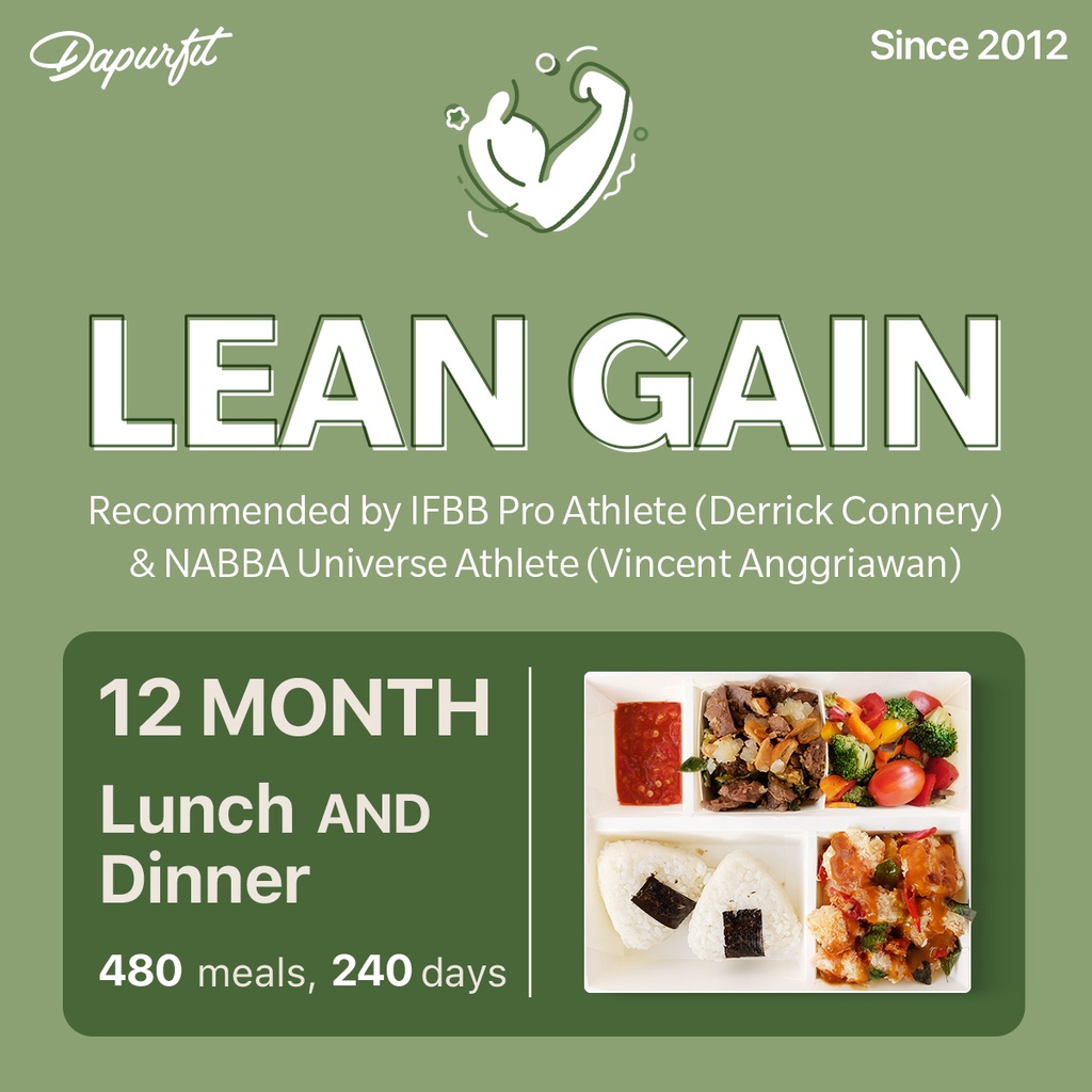 

Dapurfit Lean Muscle Gain 12 Months Lunch & Dinner (480box/240d)
