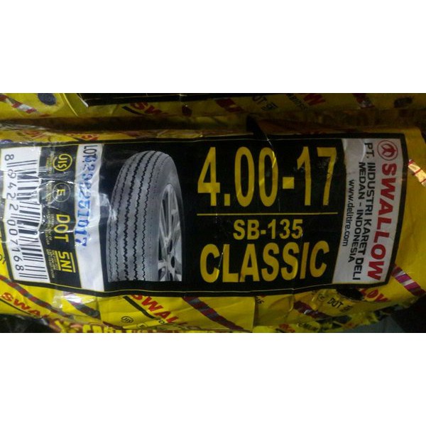 sprepart Ban Swallow 400-17 Classic Non Tubeless bagus
