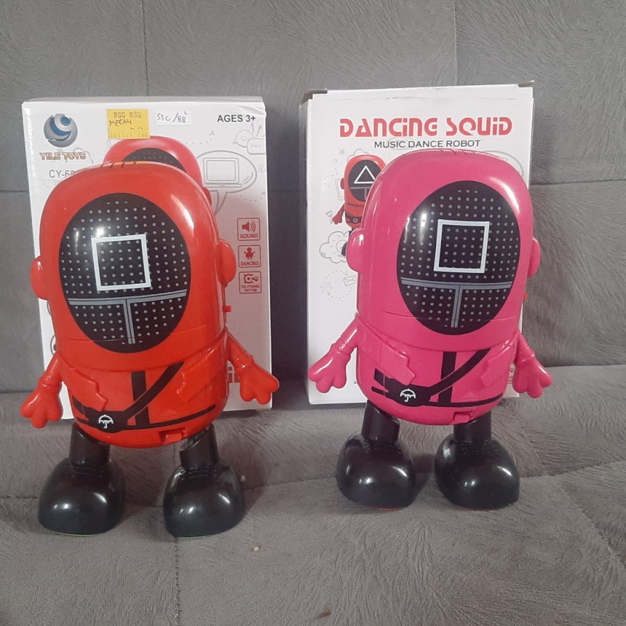 MAINAN BONEKA ROBOT JOGET SQUID GAME GOYANG MUSIK LUCU BUAT KADO HADIAH