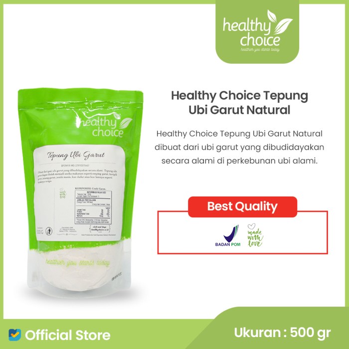 

NEW Healthy Choice Tepung Ubi Garut Natural 500 gr