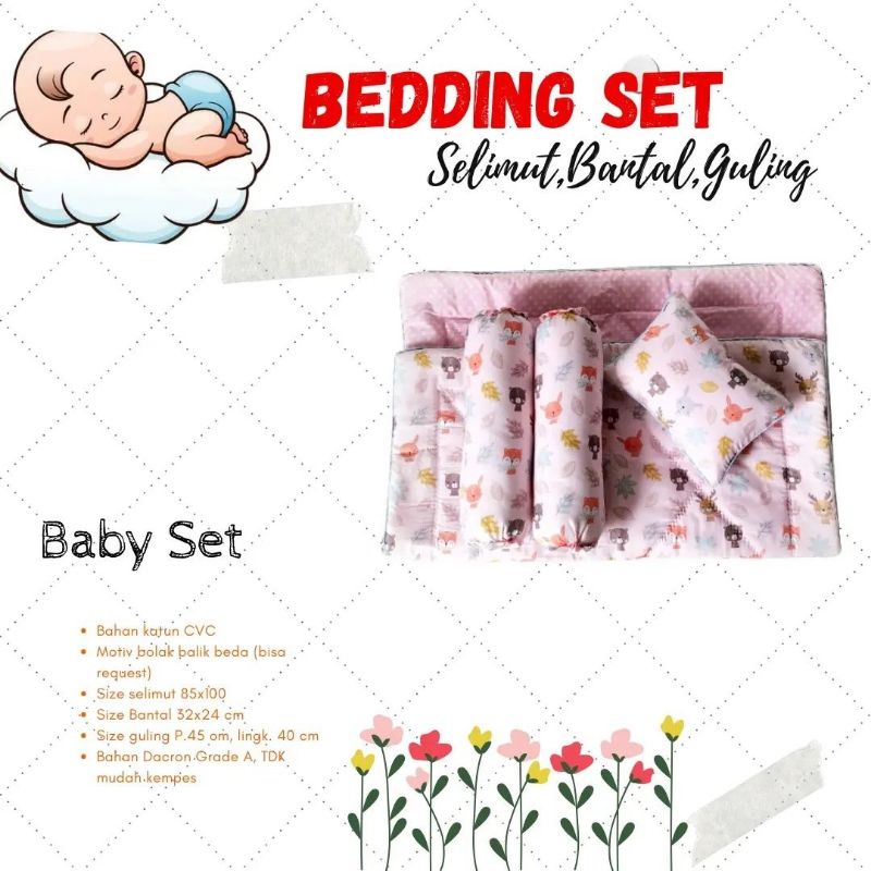 BEDDING SET (Selimut, bantal, guling)