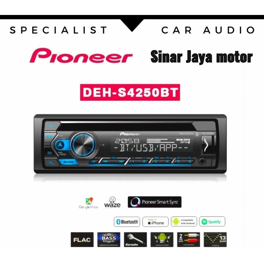Jual Pioneer deh-s4250bt - pioneer dehs4250bt - single disc pioneer ...