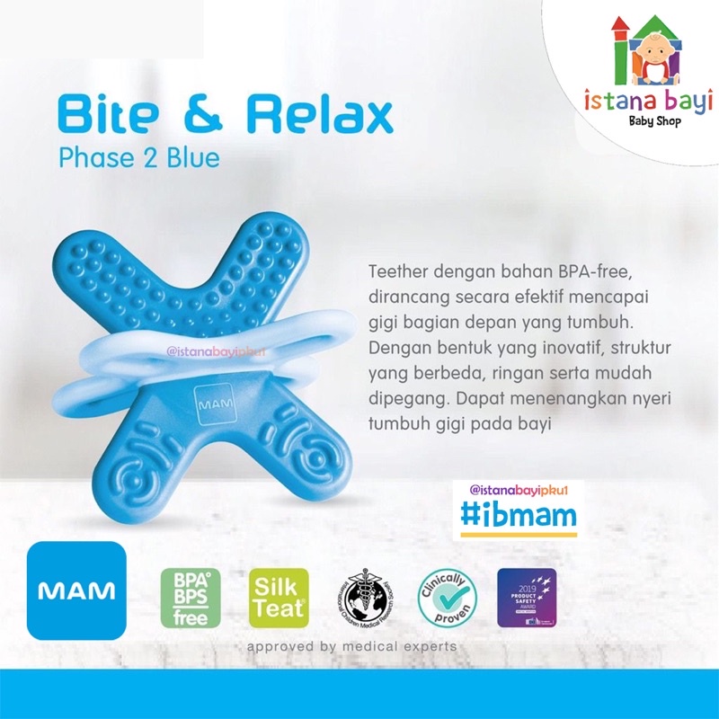 MAM Bite &amp; Relax Mini Teether - Gigitan Bayi