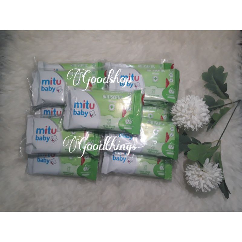 Tissue Basah Mitu Baby 10s Antiseptic Food Grade Non Alkohol