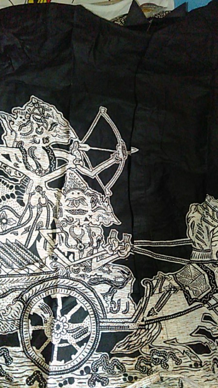 Original Abadi Batik Hem Kemeja Batik Hitam Manis Sogan Halus Lengan Pendek Best Seller