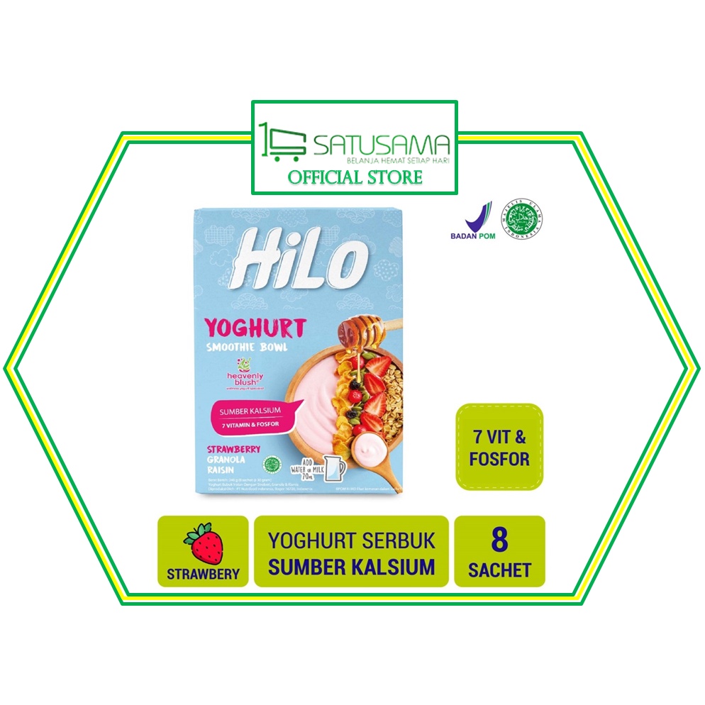 

HiLo Yoghurt Smoothie Bowl Strawberry (8 sachet) - Yoghurt Sumber Kalsium dan Vitamin