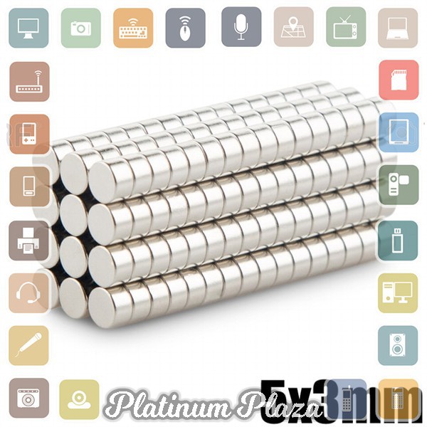 OLOEY Powerful Neodymium Magnet NdFeB N35 50 PCS - MG01 - Silver`1R6X8E-