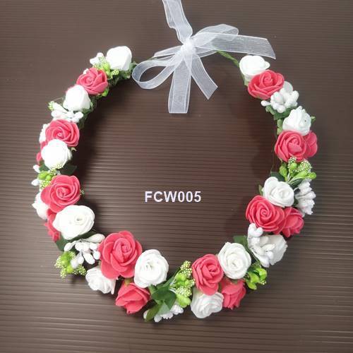 [PALING MURAH] FLOWER CROWN MERAH PUTIH AKSESORIS PESTA ANAK HIJAB FCW005