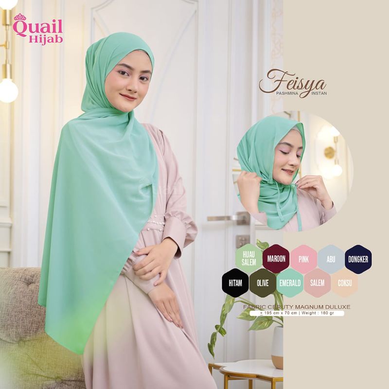 Jilbab Feisya asli Quail