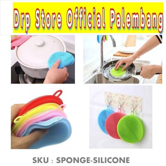 Spon Cuci Piring Silicon - Sponge Cleaning Brush Silicone