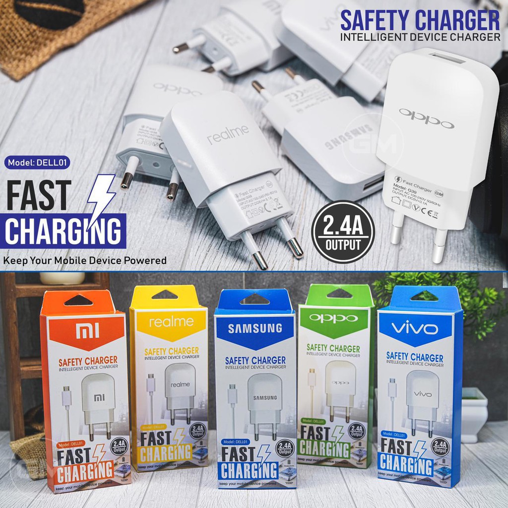 Tc Travel Charger Dell 2.4A 1Usb Brand Kualitas Bagus