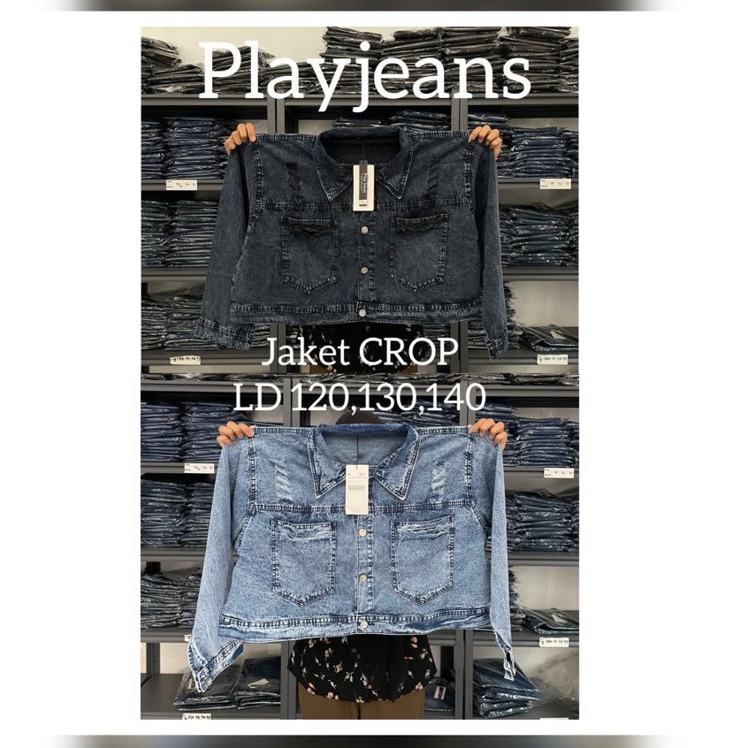 Play Jeans Denim jackets Jeans Crop Big Size Jacket Jeans Crop Jumbo