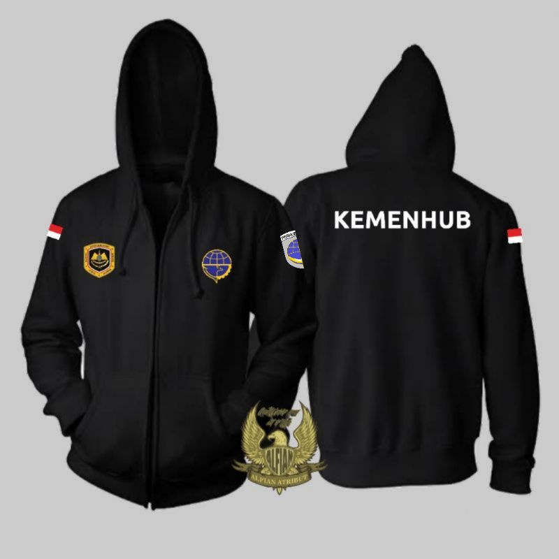 JAKET KEMENHUB,jaket hoodie zipper kemenhub