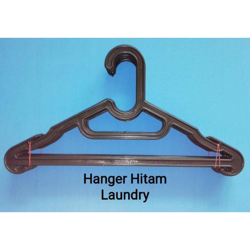 Gantungan Baju Hitam Laundry Davista (Min Order 2 Lusin)