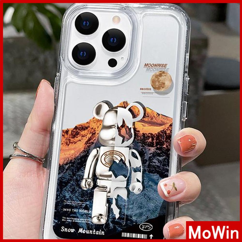 iPhone Case HD Acrylic Hard Case High Clear Metal Button Protection Camera Shockproof Iceberg Bear Compatible with iPhone 14 Pro Max 14 Plus 13 Pro Max 12 Pro Max 11 XR 7Plus