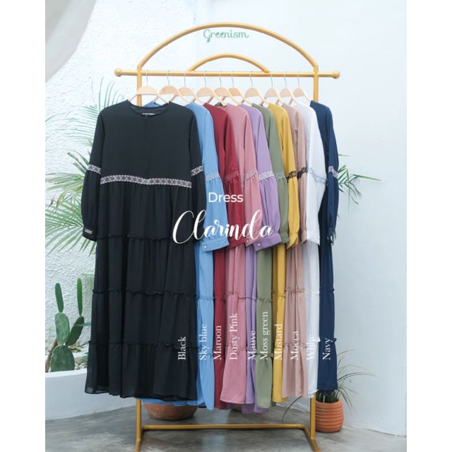 CLARINDA BY GREENISM/CLARINDA DRESS GREENISM/GAMIS SET GREENISM/DRESS GREENISM/GAMIS GREENISM