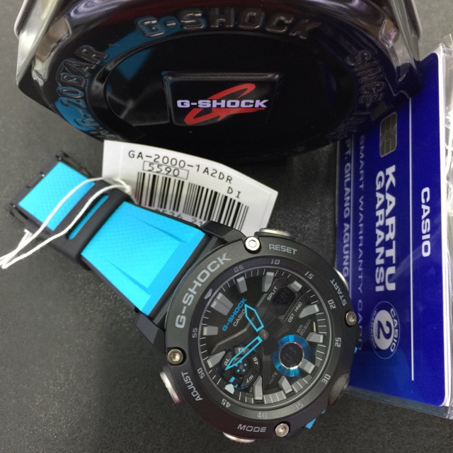 G-shock Casio tali rubber variasi warna pria GA-2000-1 A2DR/2000S-1ADR/2000-5ADR/2000-3ADR Original 