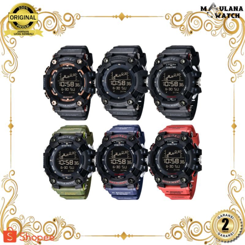 JAM TANGAN PRIA WANITA | RANTAI | KULIT | KARET | MURAH | PRIA [DIGITEC DG5096T] ORIGINAL