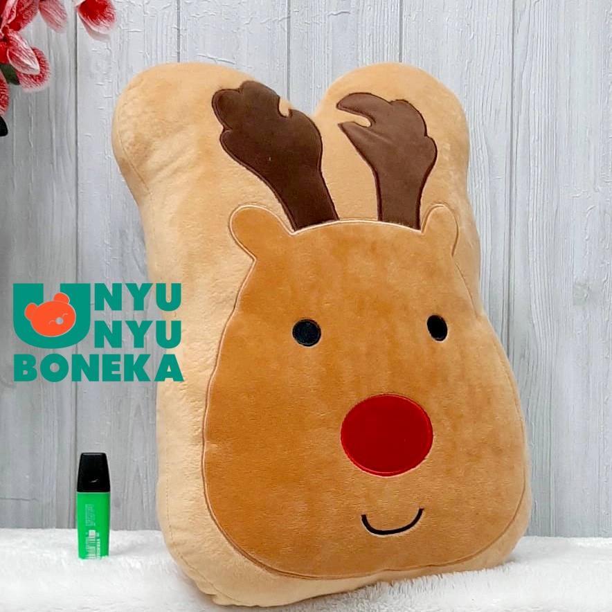 Bantal Kepala Reinder Size 17&quot;/44cm/bantal natal/bantal Rusa merry christmas gereja