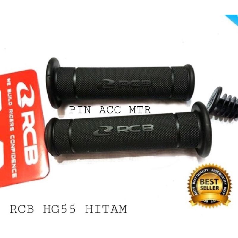 PAKET VARIASI SPION JALU BULAT BAREND + HANDGRIP RCB HG55/HG66 HITAM PAKET UNIVERSAL MOTOR