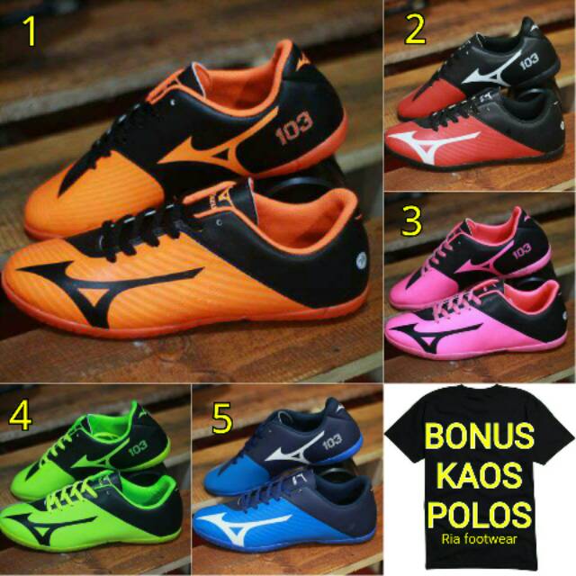 SEPATU FUTSAL MIZUNO FORTUNA SNEAKERS RUNNING LARI BIRU 