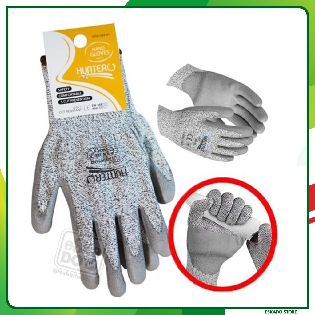 Guntero HT-1709 Sarung Tangan Anti Pisau Hand Gloves Cut Resistant