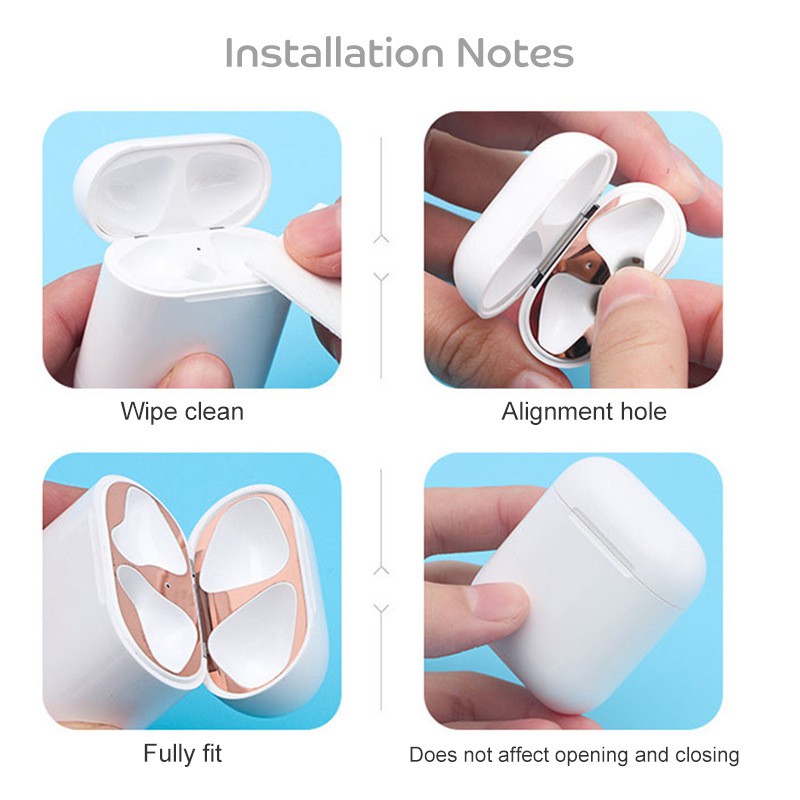 Case Pelindung Apple Airpods 1 2 3 PRO 2 PRO 2 PRO 2 PRO 2 Bahan Logam Tebal 0.04mm Tahan Air