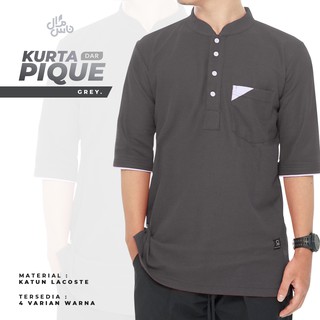 KURTA PREMIUM BIG SIZE LACOSTE BUSANA  MUSLIM  PRIA  LENGAN 