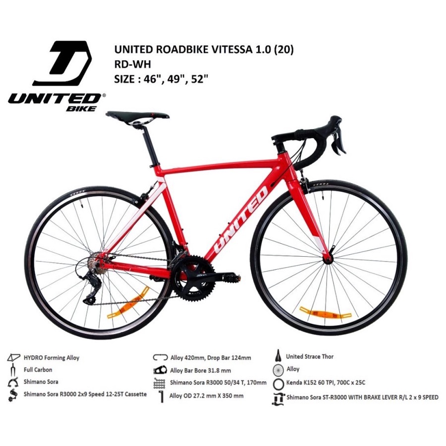 Sepeda Balap ROADBIKE UNITED Vitessa 1.0 2x9 Speed Shimano Sora