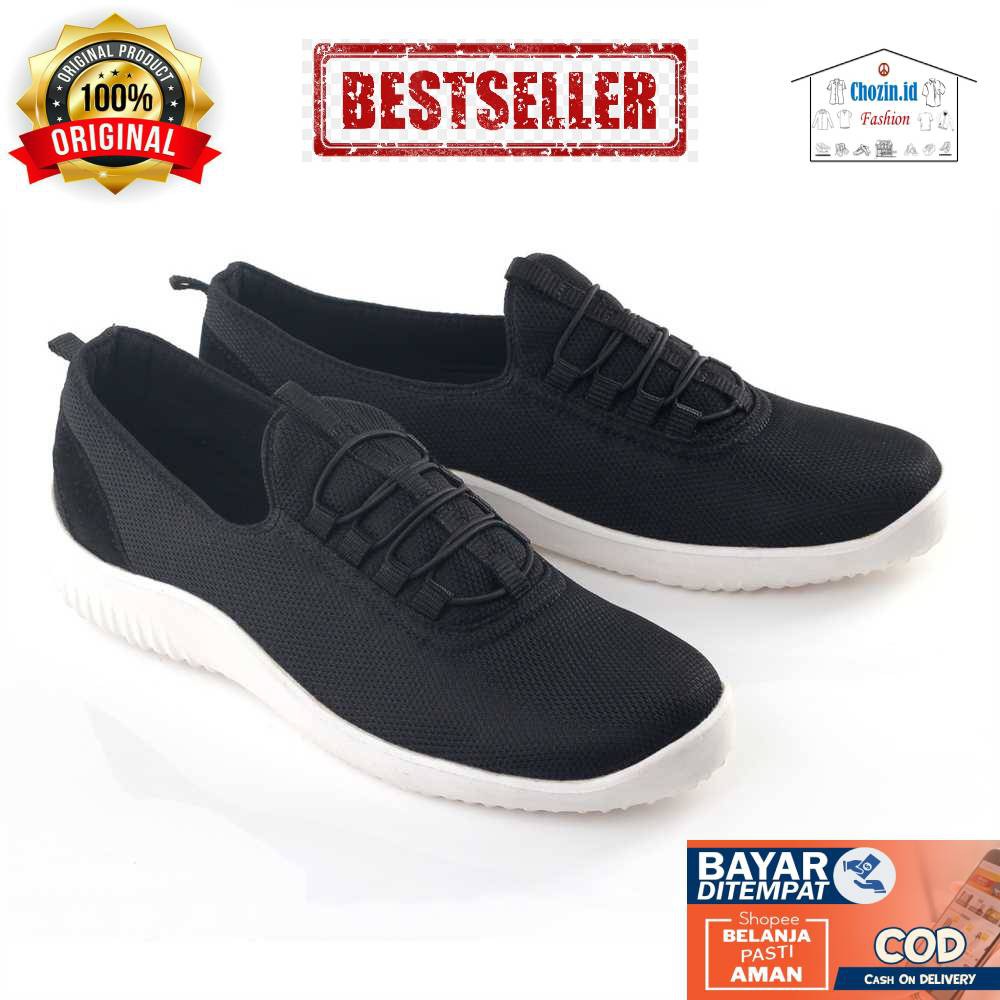 SEPATU CASUAL PRIA / SEPATU PRIA DISTRO CIBADUYUT BANDUNG ORIGINAL BKS 125 - BLACKKELLY