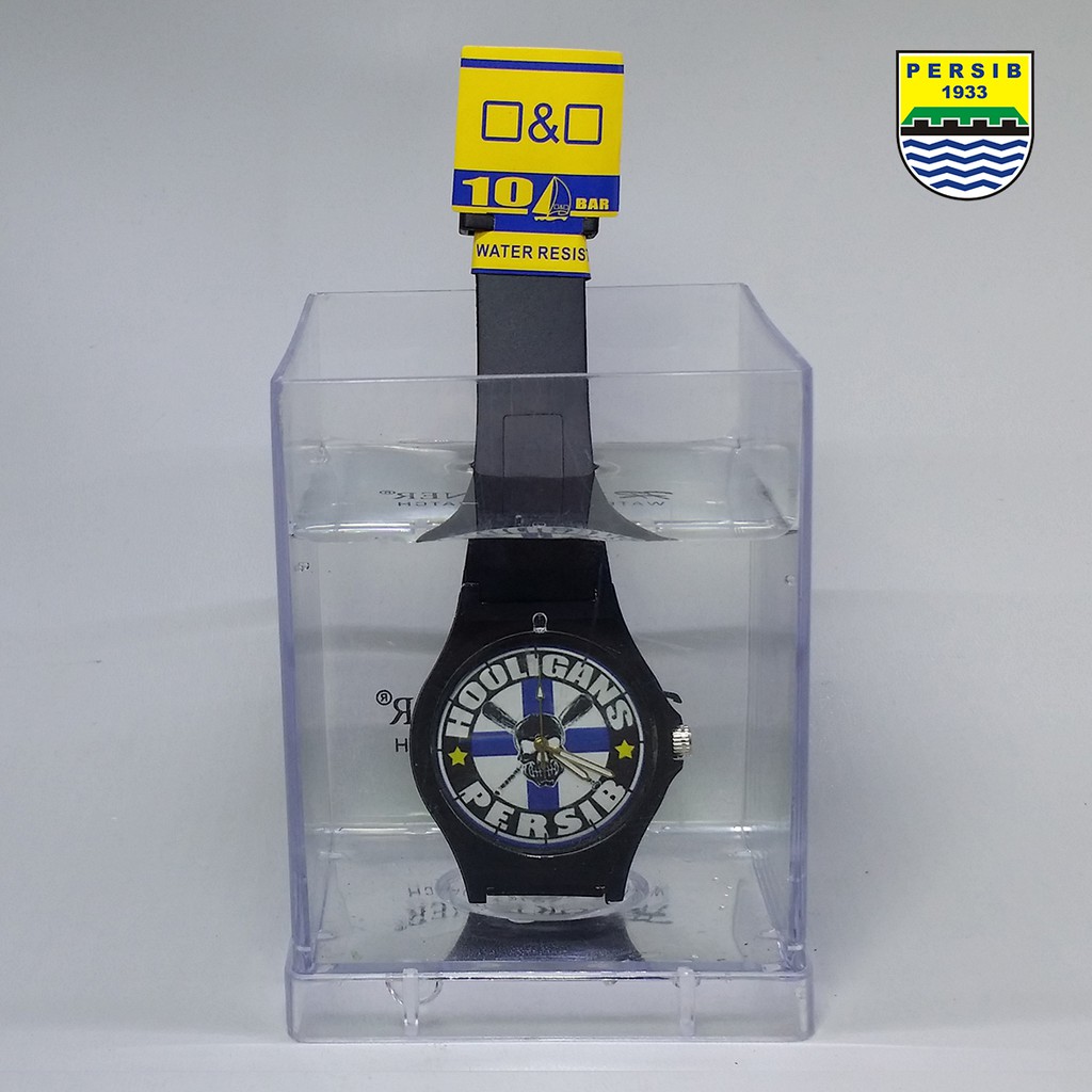 JAM TANGAN PERSIB ANTI AIR #HOOLIGANS (+BOX JAM BB &amp; +BATREI CADANGAN)