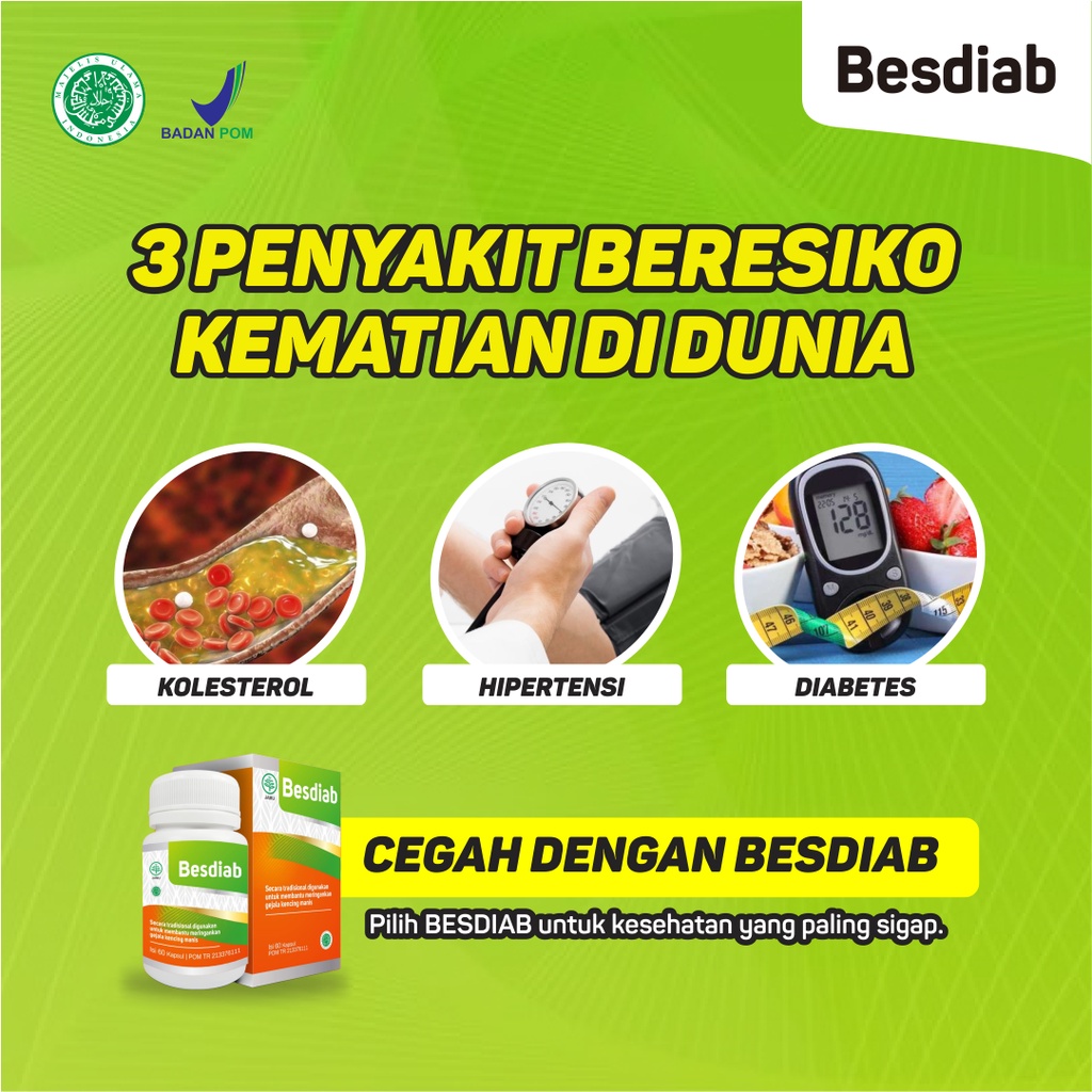 Besdiab obat kencing manis diabetes kesemutan kebas penurun gula darah paling ampuh bpom original