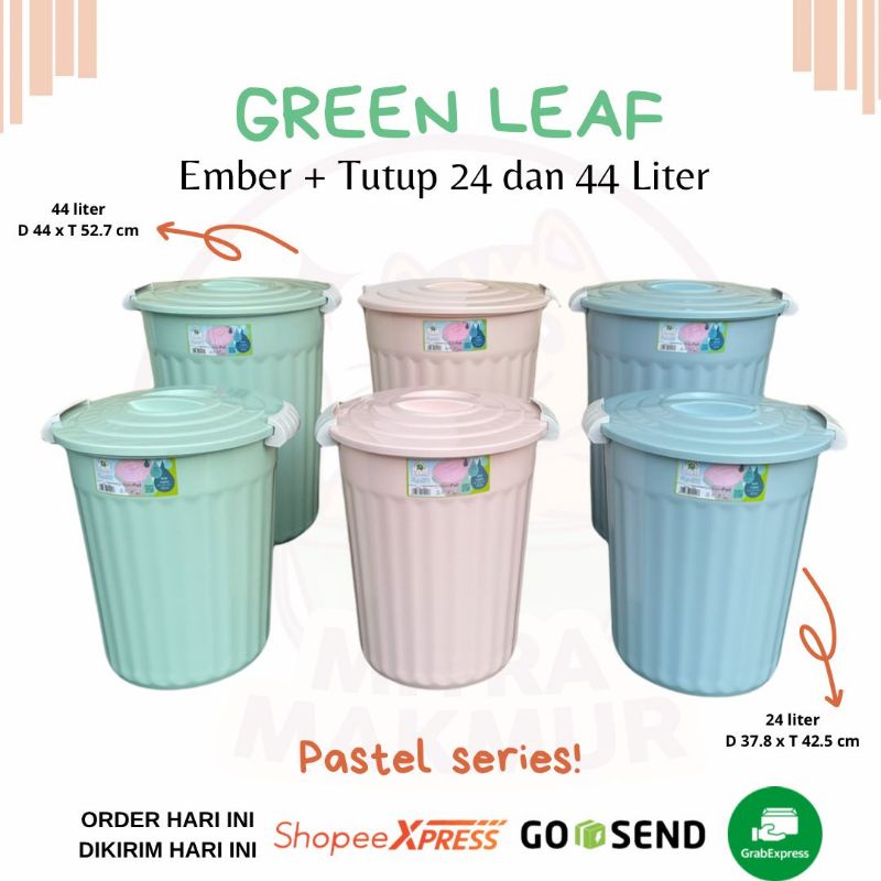 GREEN LEAF - EMBER PLASTIK 24-44 LITER / EMBER GEMES / EMBER KAMAR MANDI