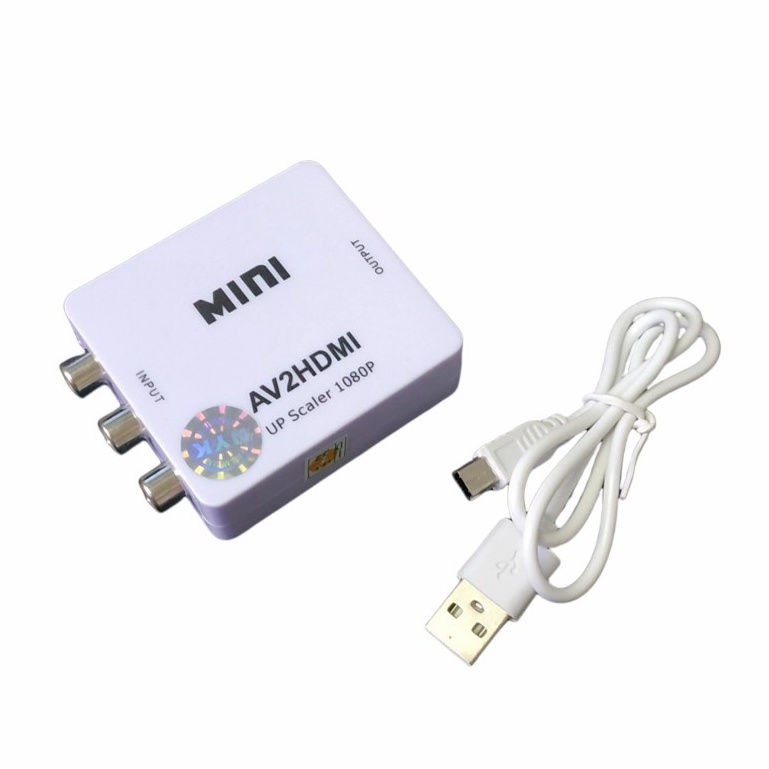 Converter AV RCA To HDMI Adapter Box Mini