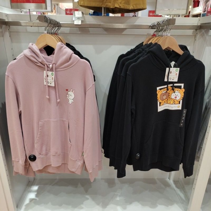 Jaket sweater hoodie line friends lengan panjang uniqlo sale